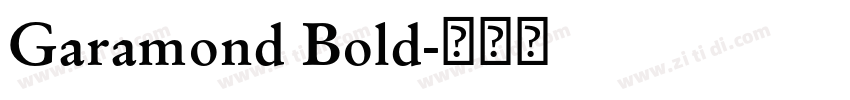 Garamond Bold字体转换